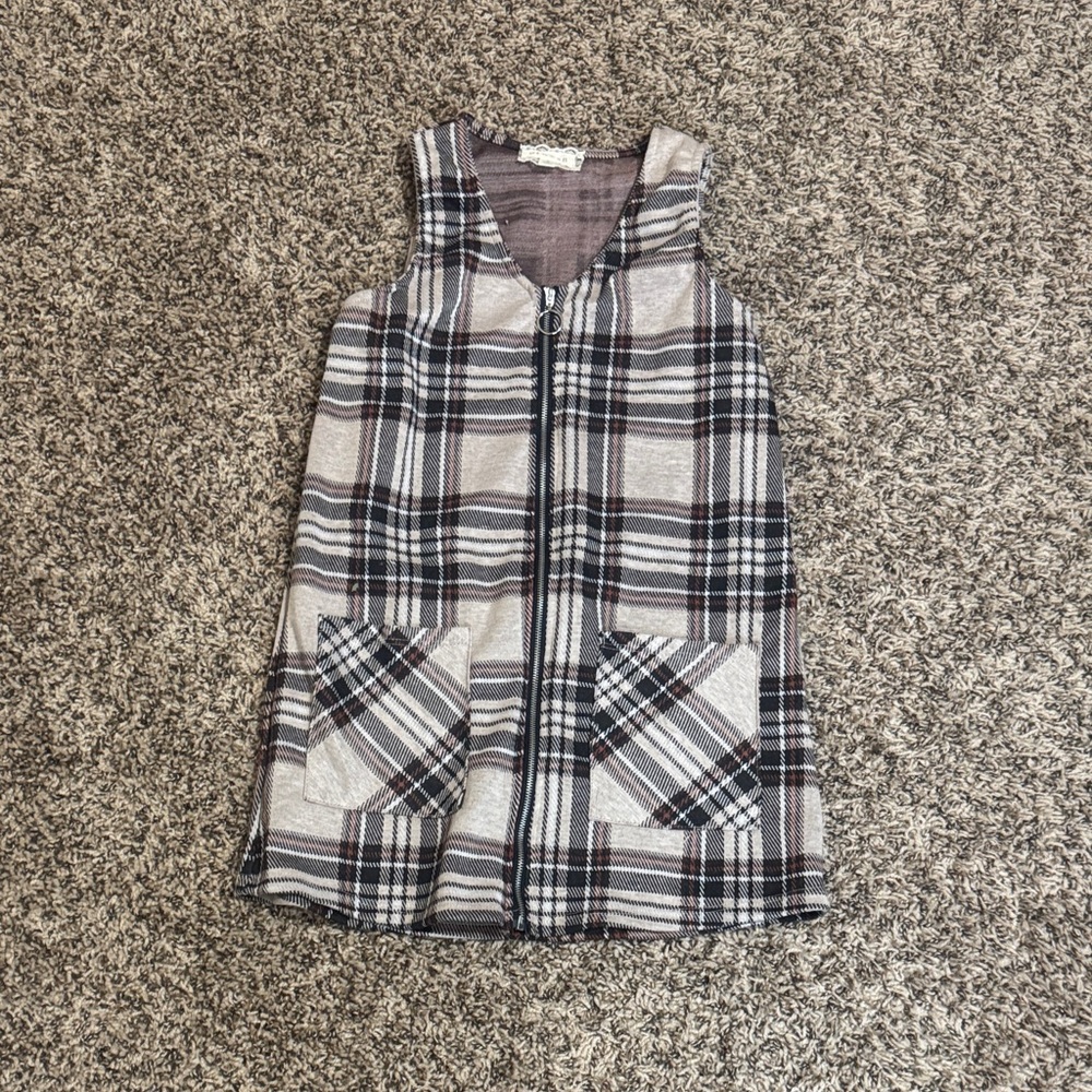 btween Brown Plaid Dress
